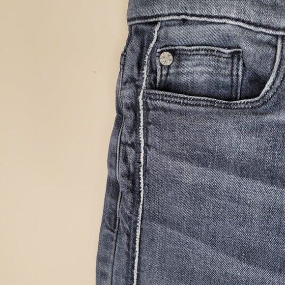 Hudson Size 29 Custom Zoeey Jeans Straight Leg Slim High Rise Ankle Leth Gray - Picture 7 of 12